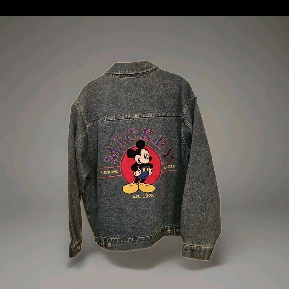 Denim Jacket With Mickey Mouse Patch - image 2